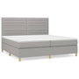 Voir la diapositive 2 : VIDAXL Sommier a lattes de lit avec matelas Gris clair 200x200cm Tissu