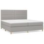 Voir la diapositive 2 : VIDAXL Sommier a lattes de lit avec matelas Gris clair 200x200cm Tissu