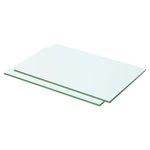 VIDAXL Panneaux d'etagere 2 pcs verre transparent 50x25 cm