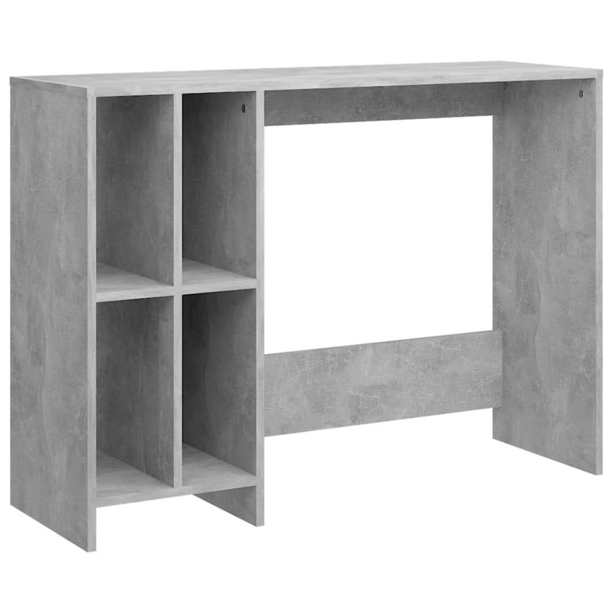 VIDAXL Bureau d'ordinateur portable gris beton bois d'ingenierie