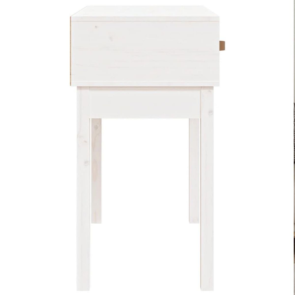 VIDAXL Table console Blanc 76,5x40x75 cm Bois massif de pin