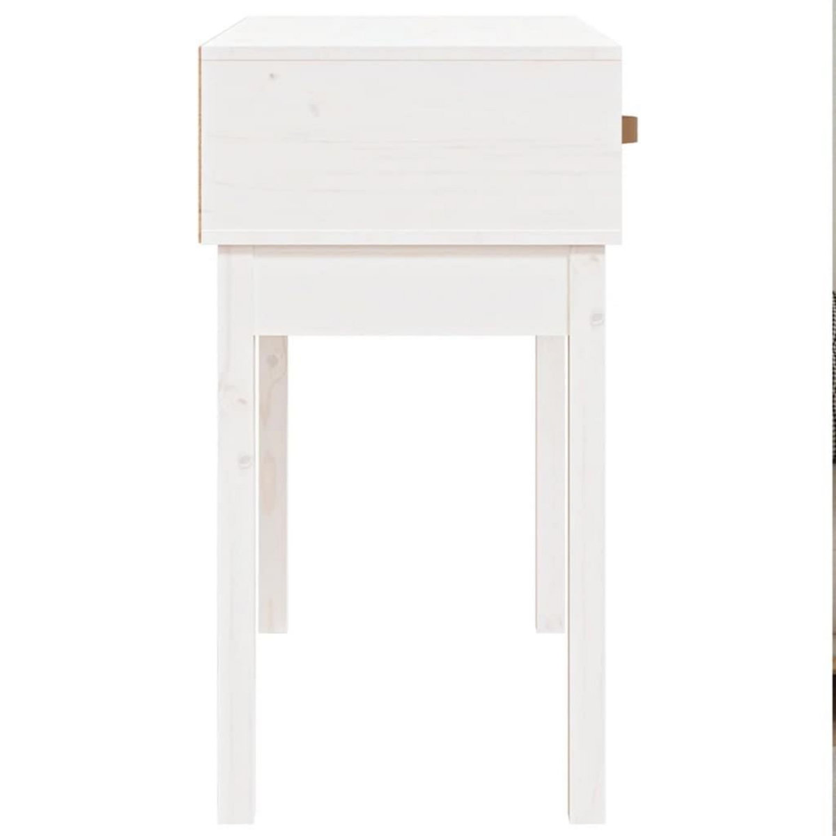 VIDAXL Table console Blanc 76,5x40x75 cm Bois massif de pin