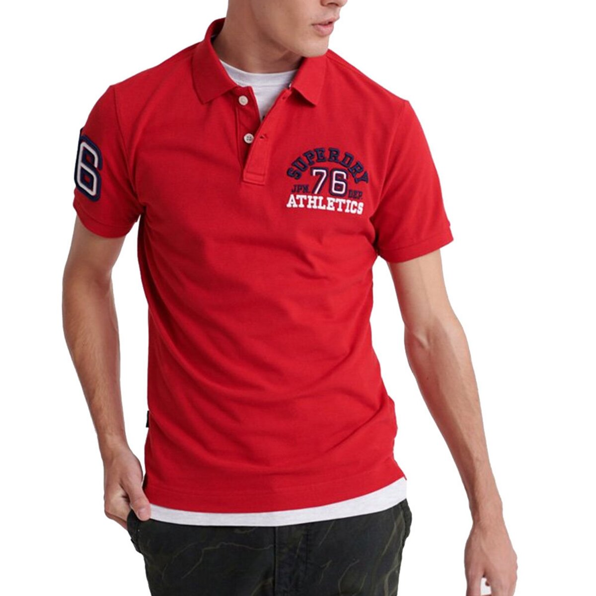 SUPERDRY Polo Rouge Homme Superdry Classic pas cher Auchan