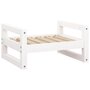 Voir la diapositive 2 : VIDAXL Lit pour chien Blanc 55,5x45,5x28 cm Bois de pin solide
