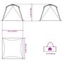 Voir la diapositive 6 : VIDAXL Tente de plage 4 personnes gris liberation rapide impermeable