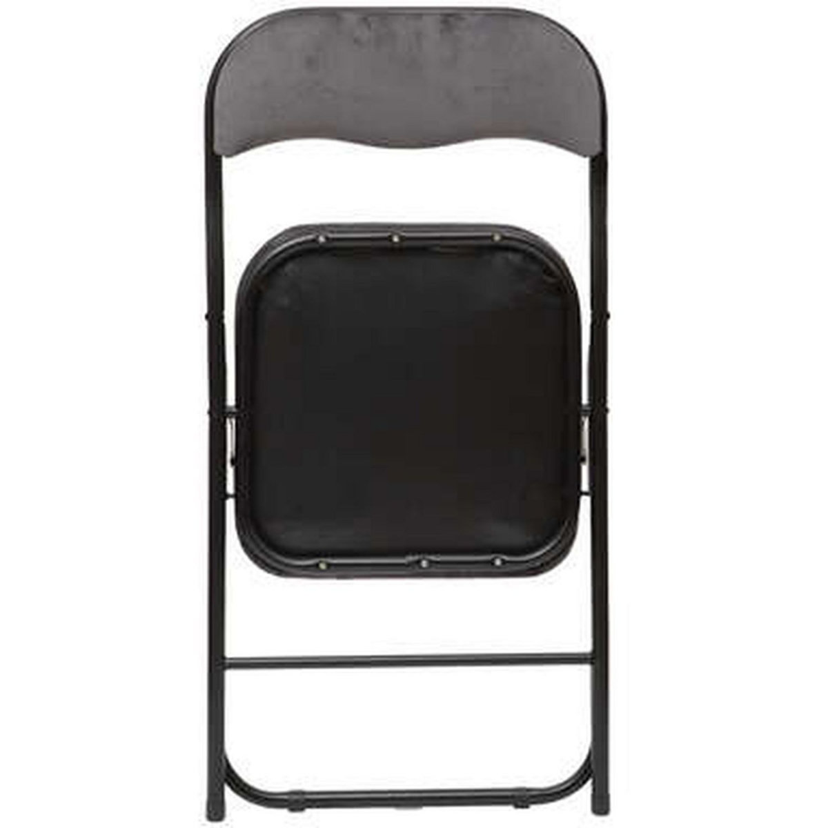 Chaise pliante en velours pieds métal 