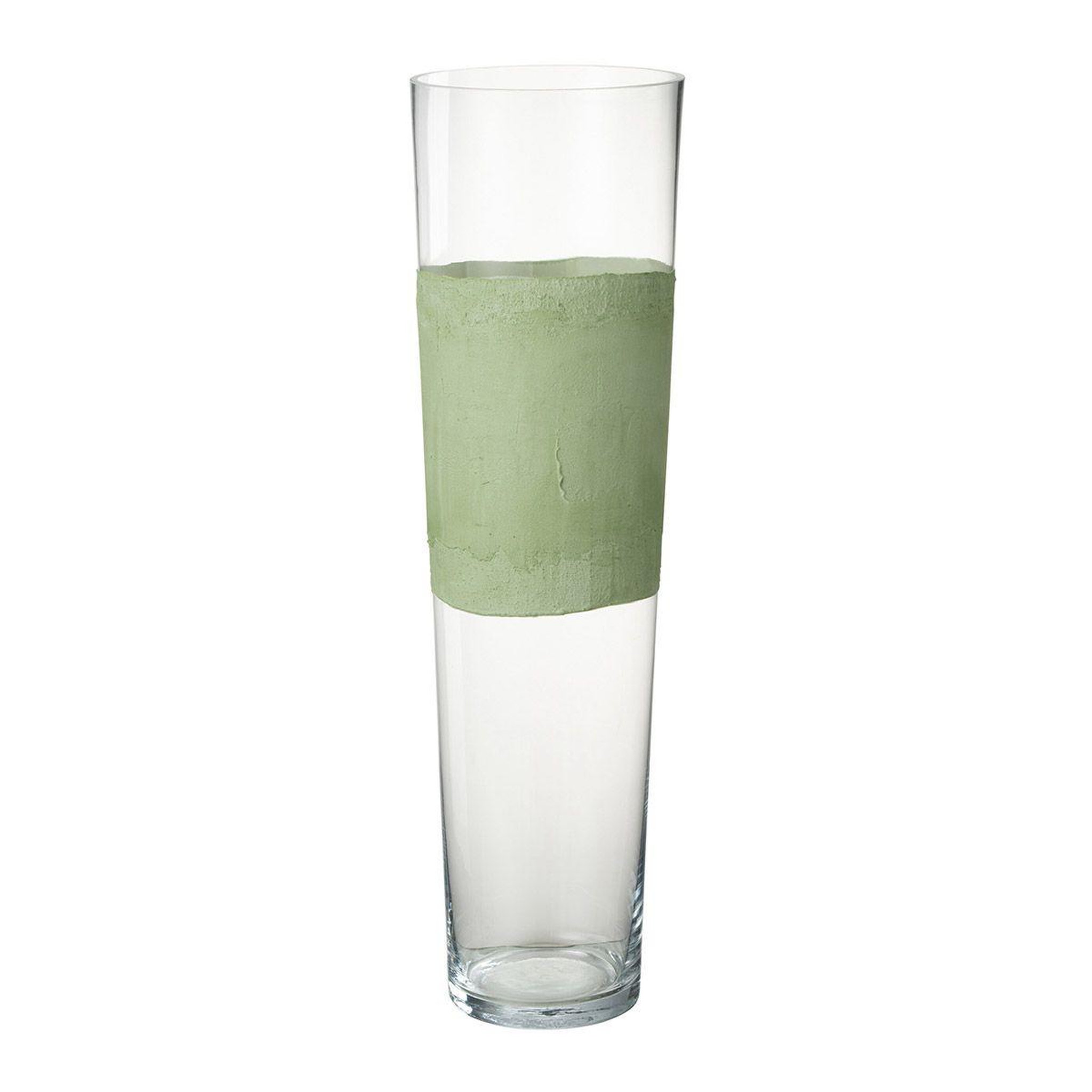 Voir la diapositive 1 : J-LINE Vase Déco en Verre  Delph  60cm Transparent & Vert