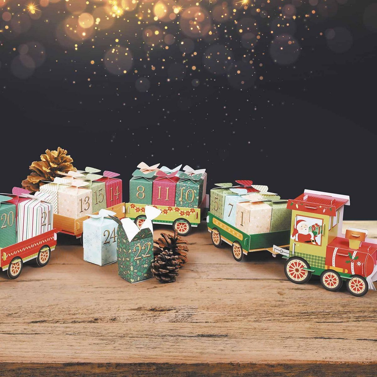 Graine créative Calendrier de l'avent petit train à construire