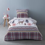 Dourev Housse de couette Flanelle 140x200 TIGNES + 1 taie