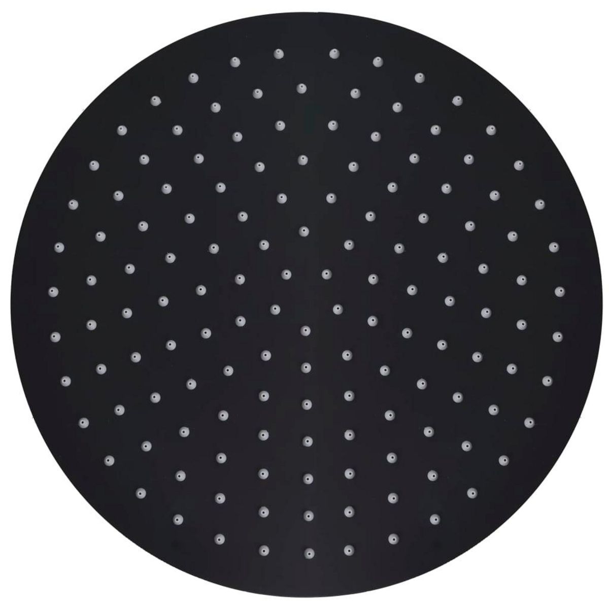 VIDAXL Pomme de douche pluie Acier inoxydable 30 cm Ronde Noir