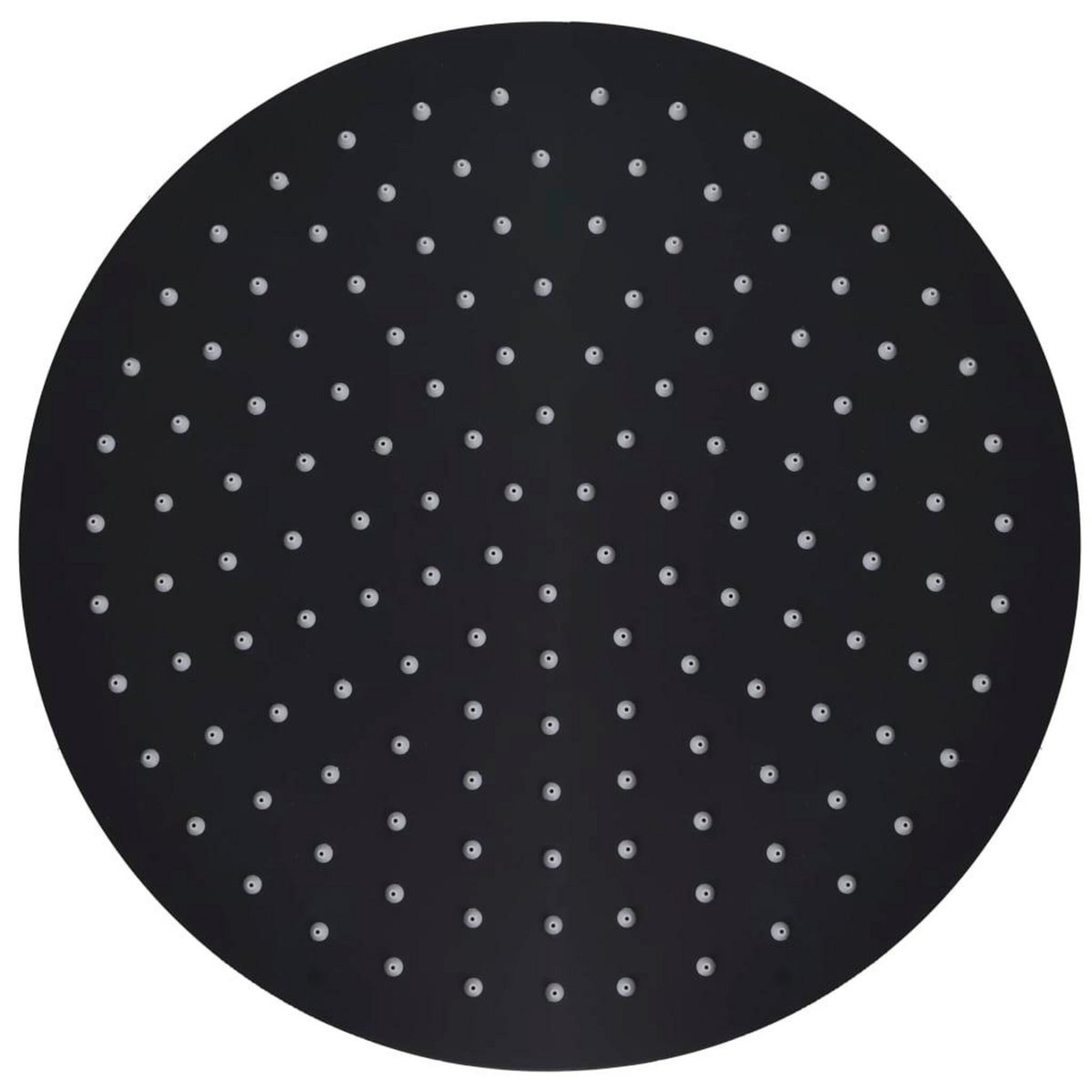 VIDAXL Pomme de douche pluie Acier inoxydable 30 cm Ronde Noir