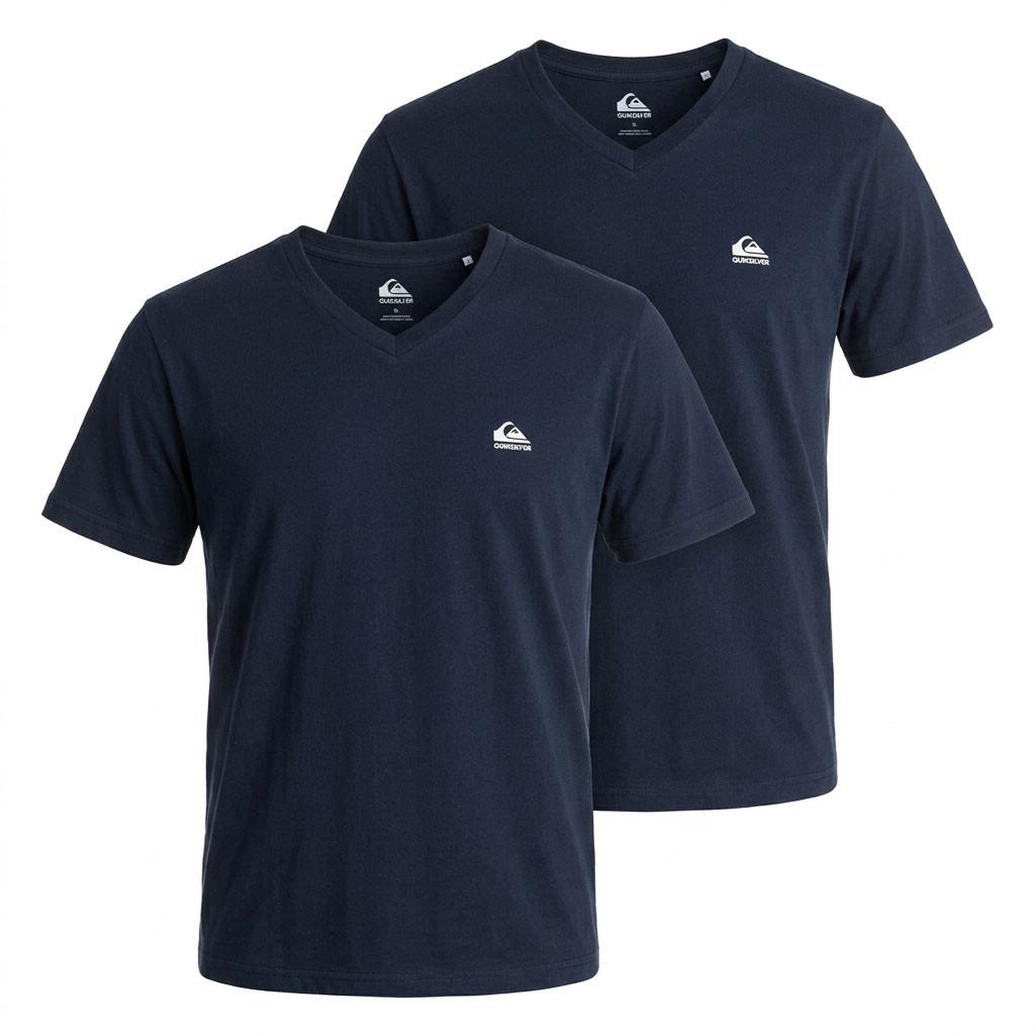 Voir la diapositive 3 : QUIKSILVER Quiksilver Pack de 2 T Shirts Homme 100% Coton Col Rond ou Col V