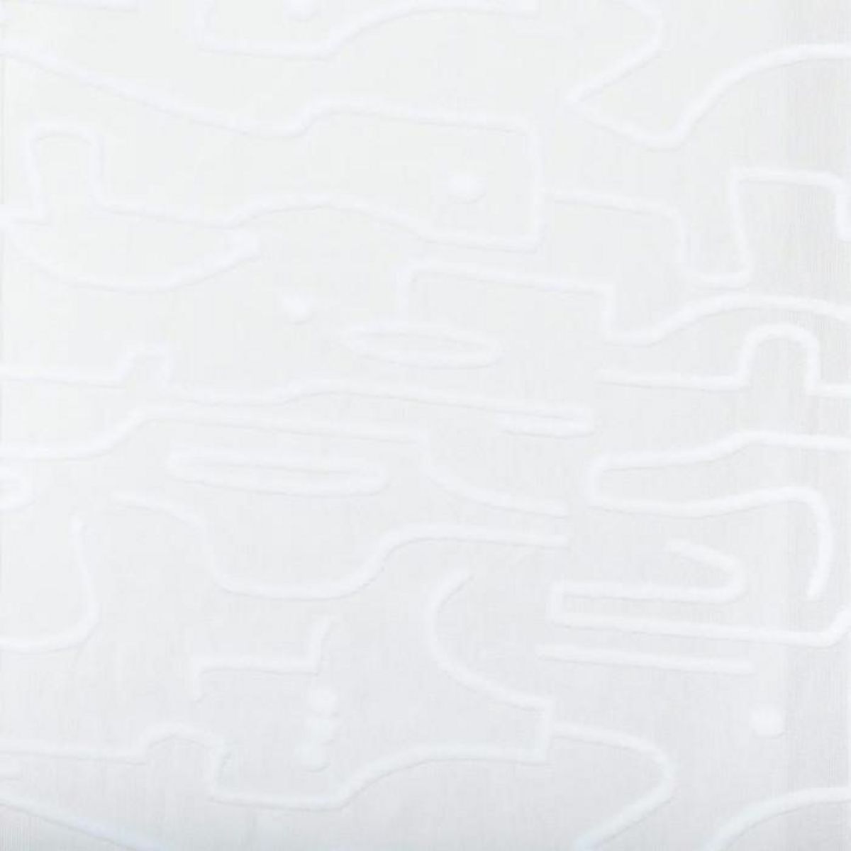 ATMOSPHERA Rideau Voilage Motifs Abstraits  Lazi  140x240cm Blanc