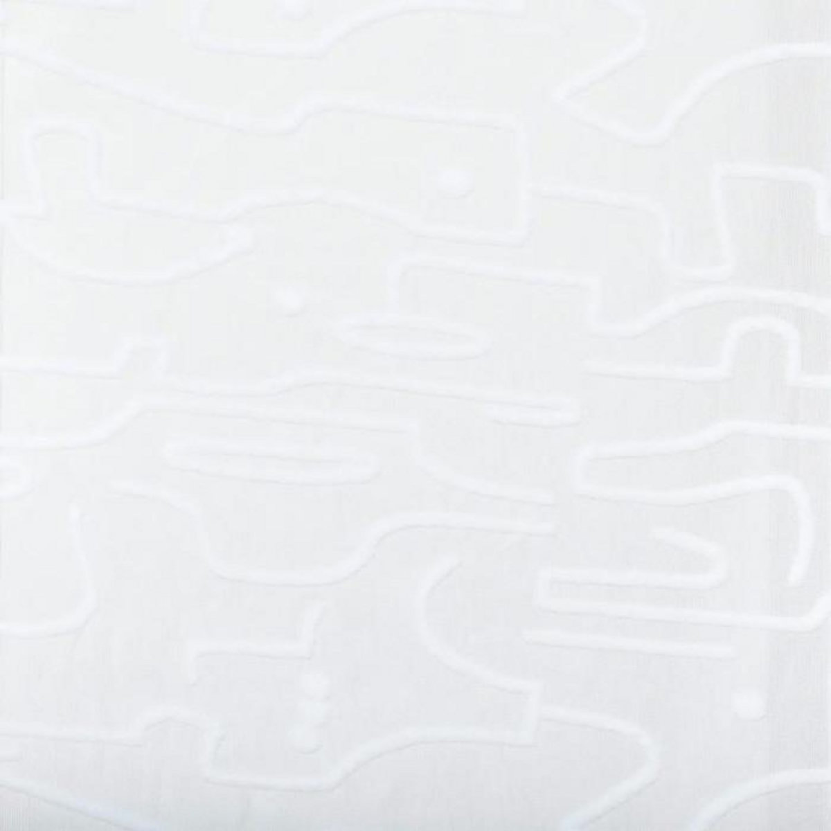 ATMOSPHERA Rideau Voilage Motifs Abstraits  Lazi  140x240cm Blanc