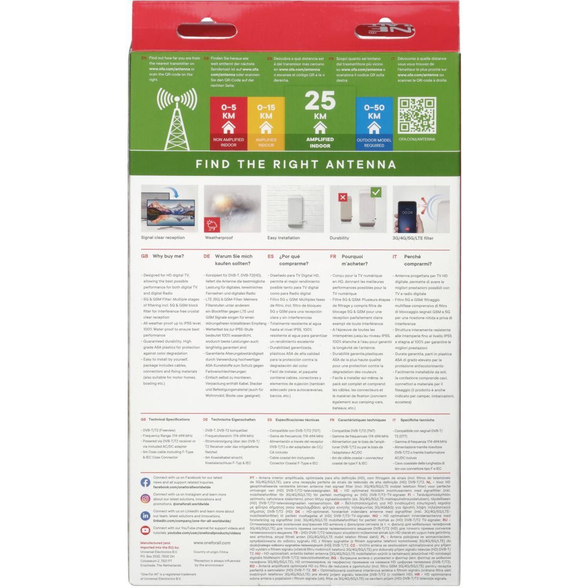 One For All Antenne extérieure SV9450
