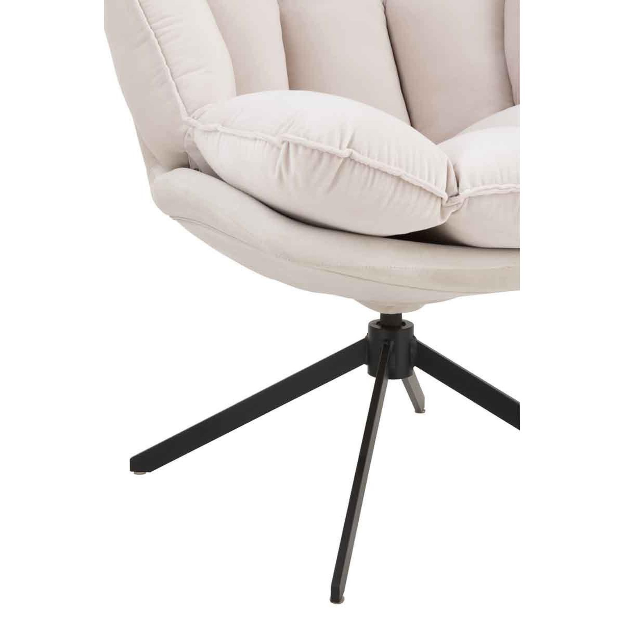 Voir la diapositive 5 : J-LINE Fauteuil relax sur pied  coussin  92cm beige