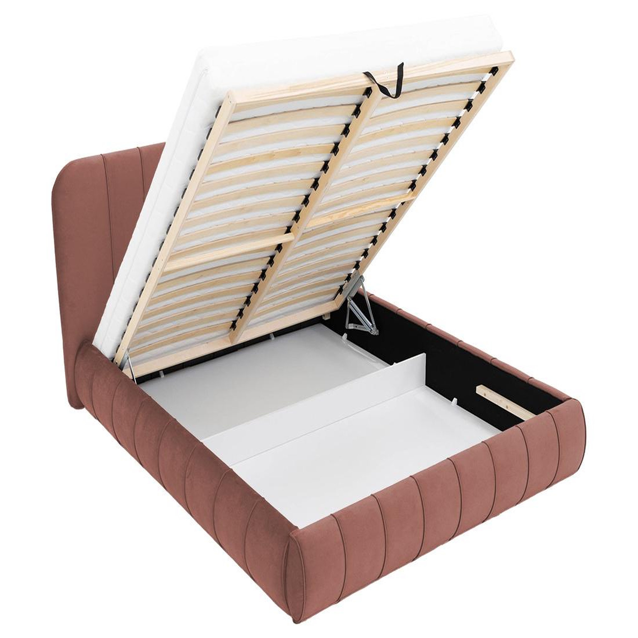 Voir la diapositive 3 : BEST MOBILIER Elsa - lit coffre - 180x200 cm - en velours - sommier inclus