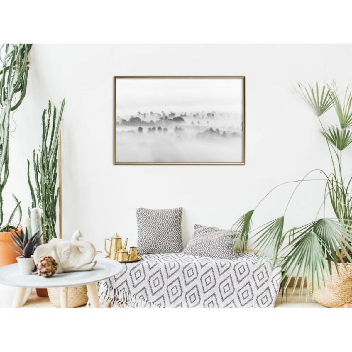 Paris Prix Affiche Murale Encadrée  Fog Over the Forest