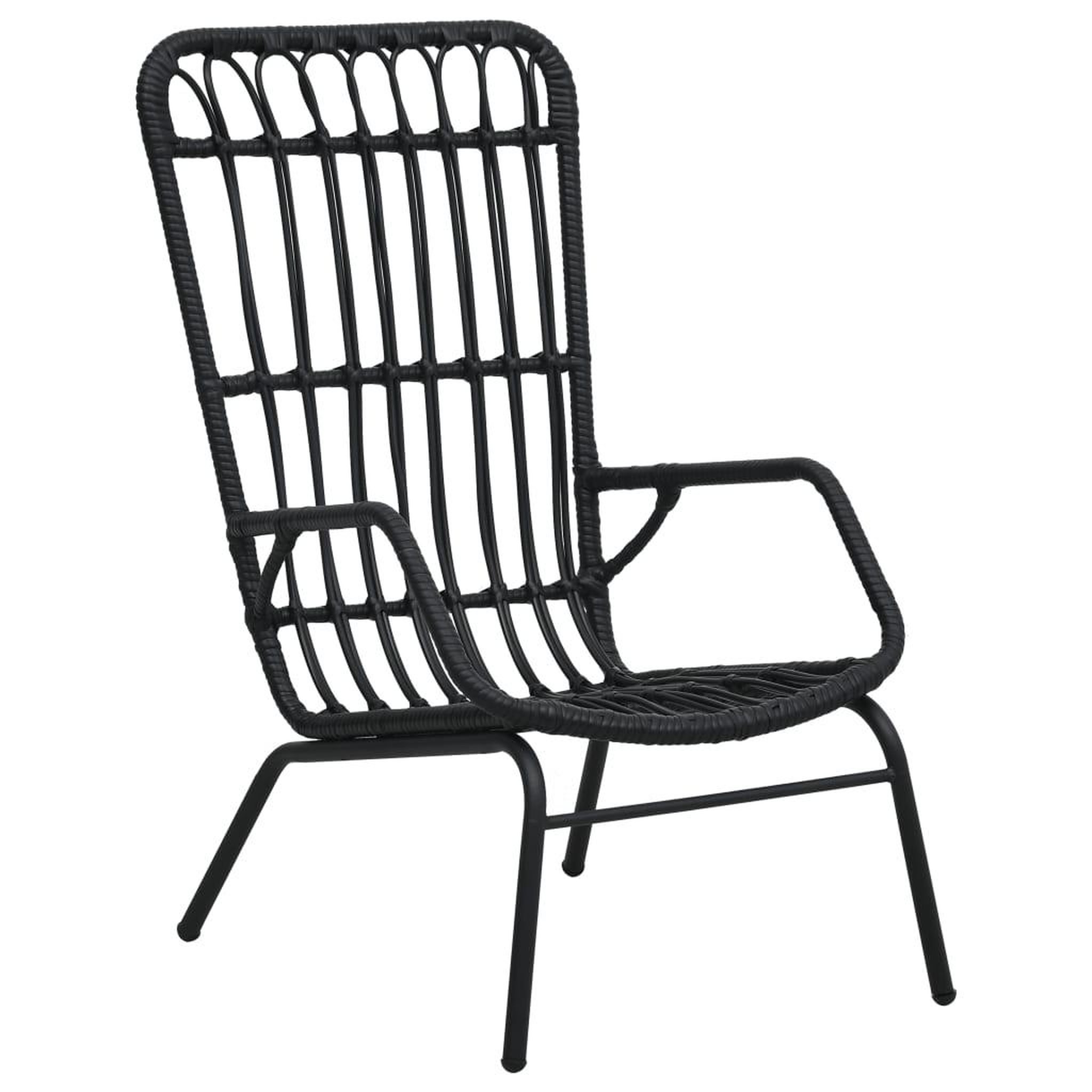 Voir la diapositive 1 : VIDAXL Chaise de jardin Resine tressee Noir