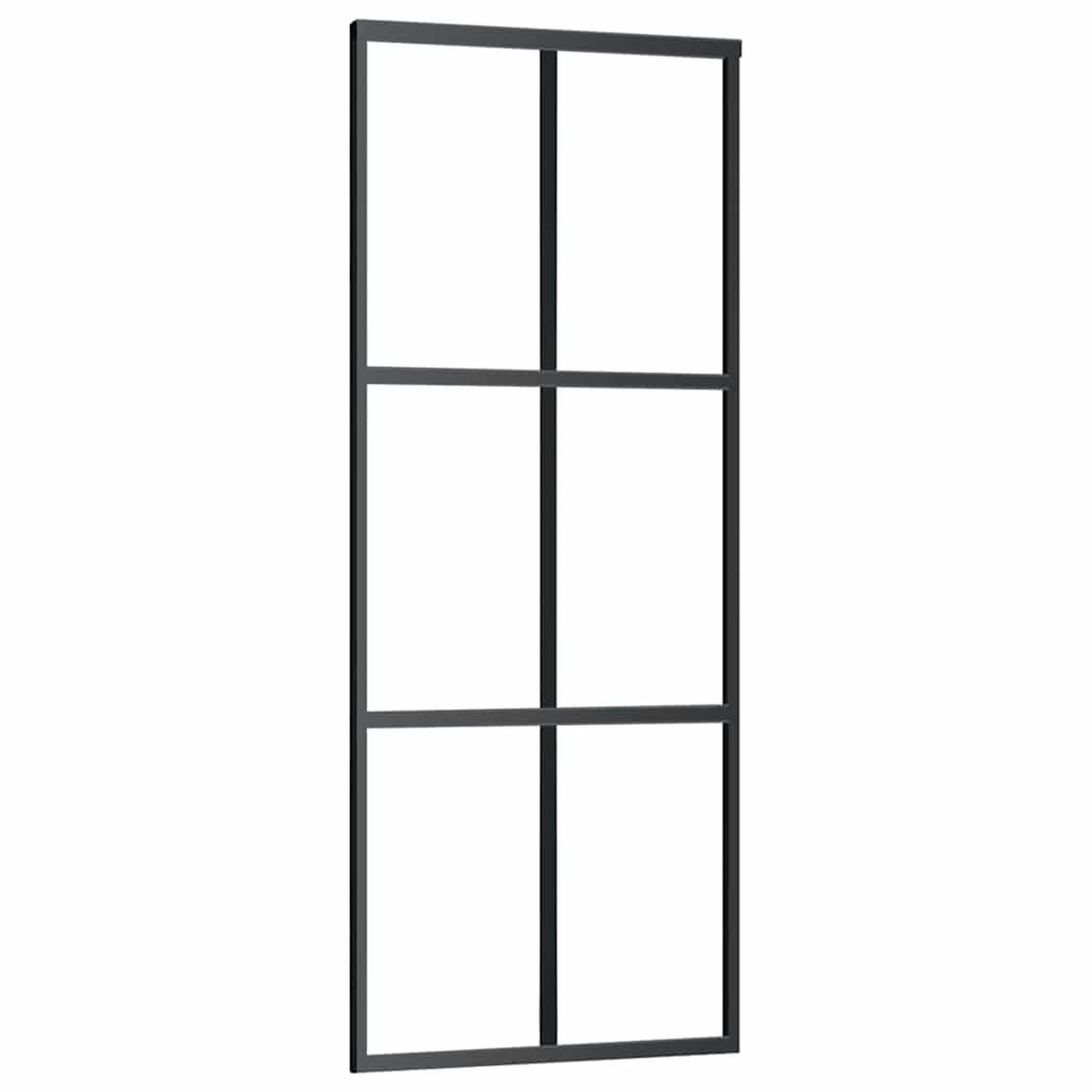 Voir la diapositive 5 : VIDAXL Porte coulissante kit de quincaillerie noir 76x205 cm verre ESG