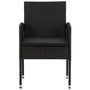 Voir la diapositive 5 : VIDAXL Ensemble a manger d'exterieur 5 pcs Resine tressee Noir