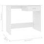 Voir la diapositive 6 : VIDAXL Bureau Blanc 100 x 50 x 76 cm Bois d'ingenierie