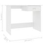 Voir la diapositive 6 : VIDAXL Bureau Blanc 100 x 50 x 76 cm Bois d'ingenierie