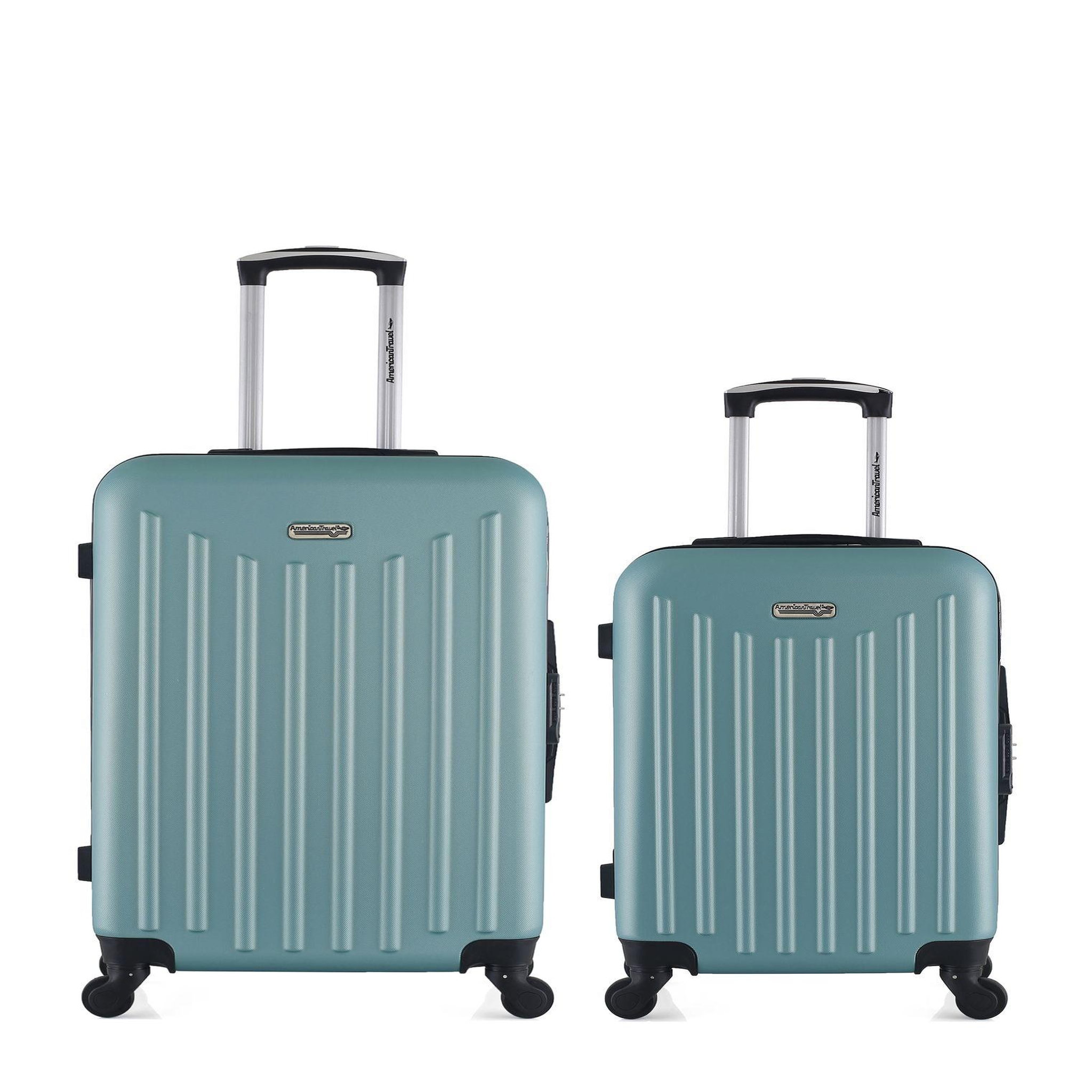 AMERICAN TRAVEL American travel - lot de 2 - valise weekend et valise cabine brooklyn. Coloris disponibles : Gris, Noir, Rose, Bleu, Beige