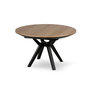 Voir la diapositive 4 : LISA DESIGN Pampa - table à manger ronde extensible - effet bois et noir - 4 à 8 personnes