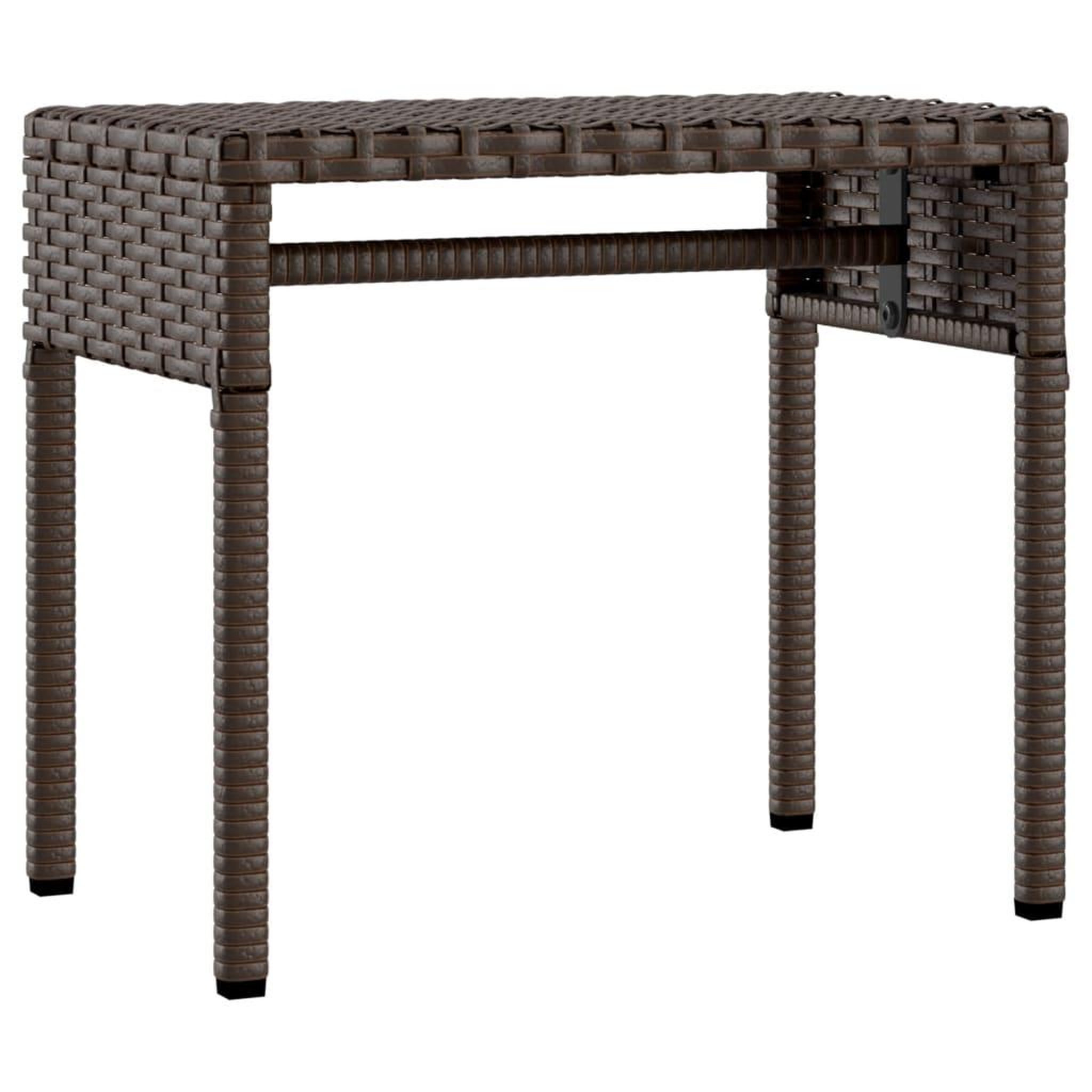 Voir la diapositive 5 : VIDAXL Chaises longues lot de 2 et auvents et table marron poly rotin