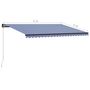 Voir la diapositive 6 : VIDAXL Auvent manuel retractable 500x300 cm Bleu et blanc