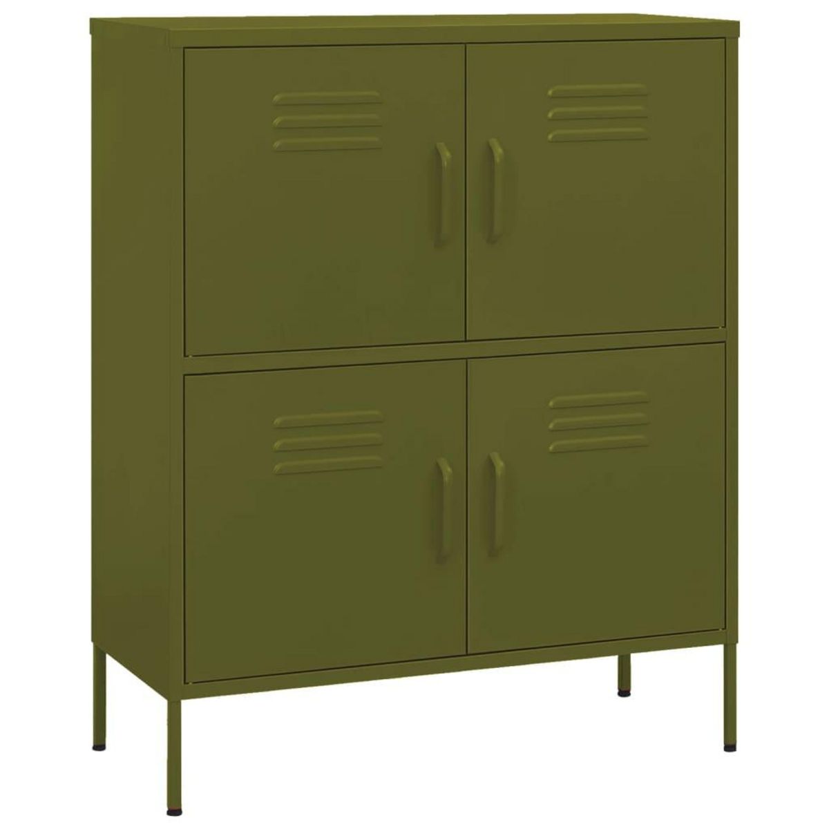 VIDAXL Armoire de rangement Vert olive 80x35x101,5 cm Acier