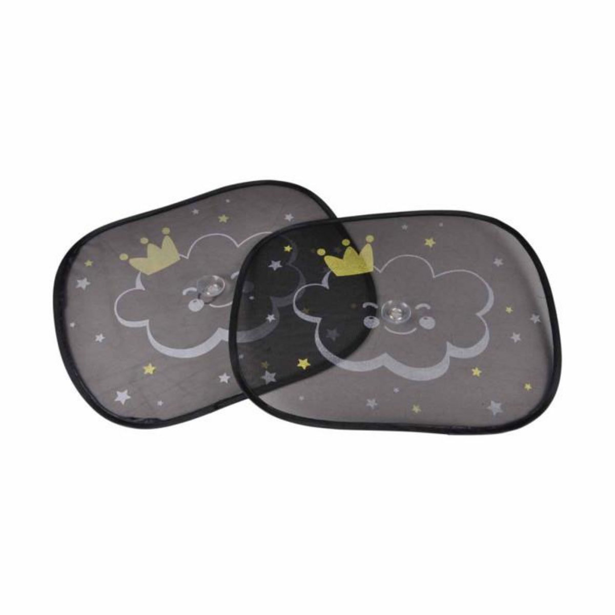 Paris Prix Lot de 2 Pare-Soleil pour Voiture  Nuage  44cm Noir