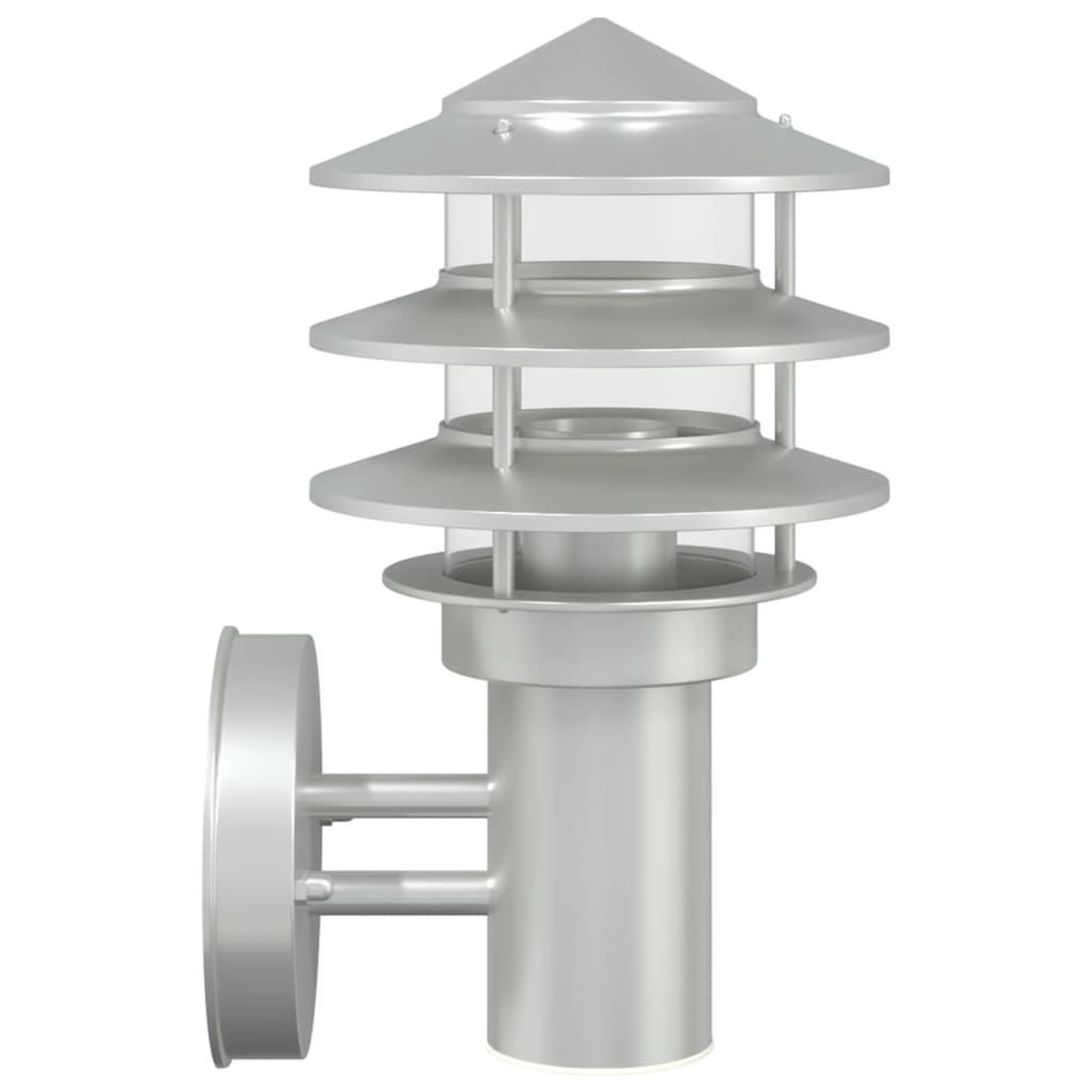 Voir la diapositive 5 : VIDAXL Appliques murales d'exterieur 2pcs argente acier inoxydable