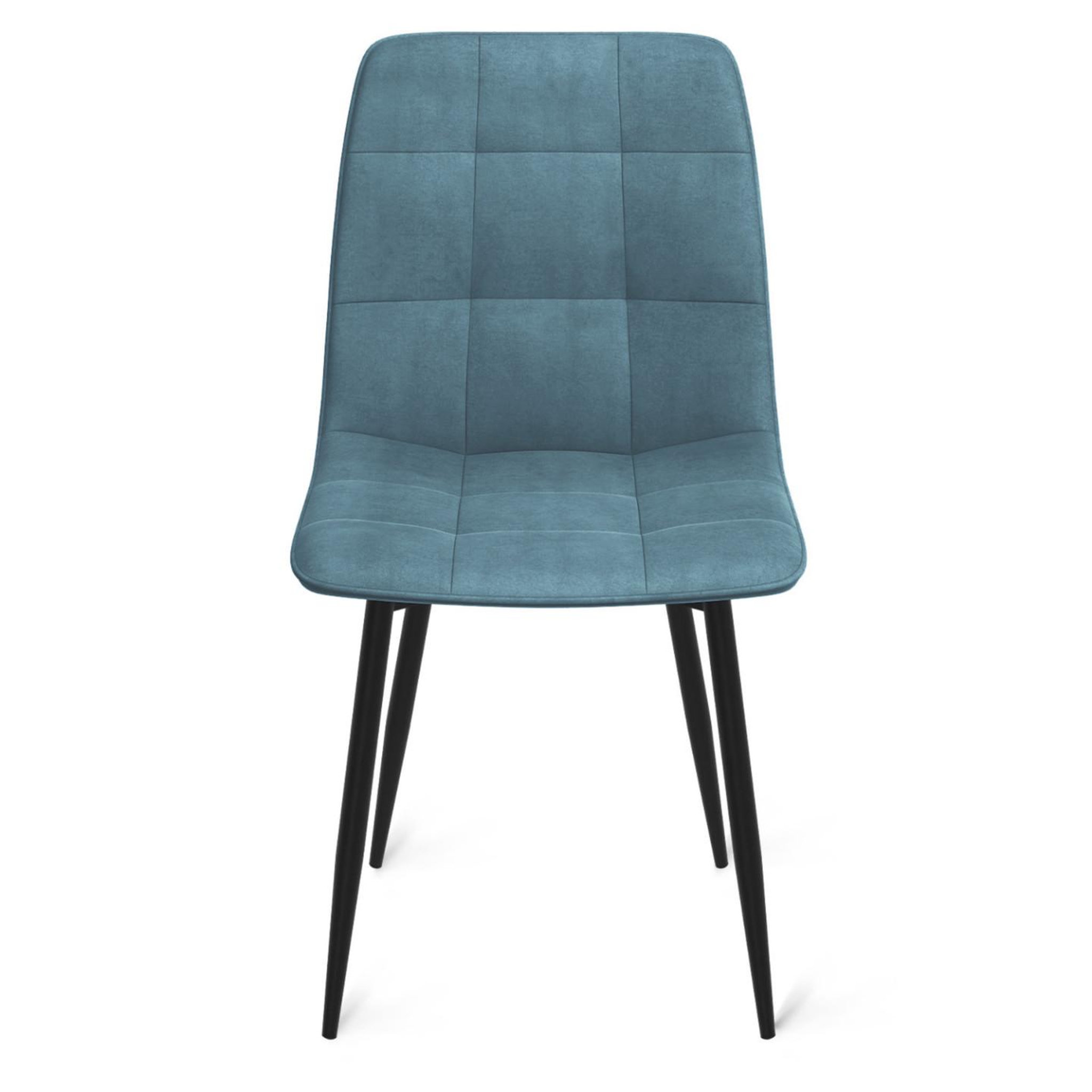 Voir la diapositive 3 : ID MARKET Lot de 6 chaises mila en velours mix color pastel bleu x2, gris foncé x2, gris clair, rose