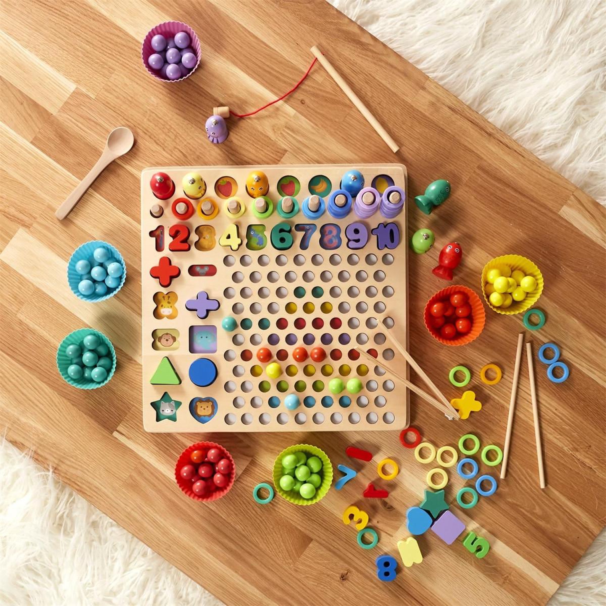 Voir la diapositive 2 : Jeux 2 momes Jeu éducatif  je comprends les maths  30cm multicolore