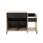 Voir la diapositive 3 : GAMI Meuble rangement vinyle - GAMI - Platine - Style urbain - Décor chene - Noir - L 115 x P 40 x H 81 cm