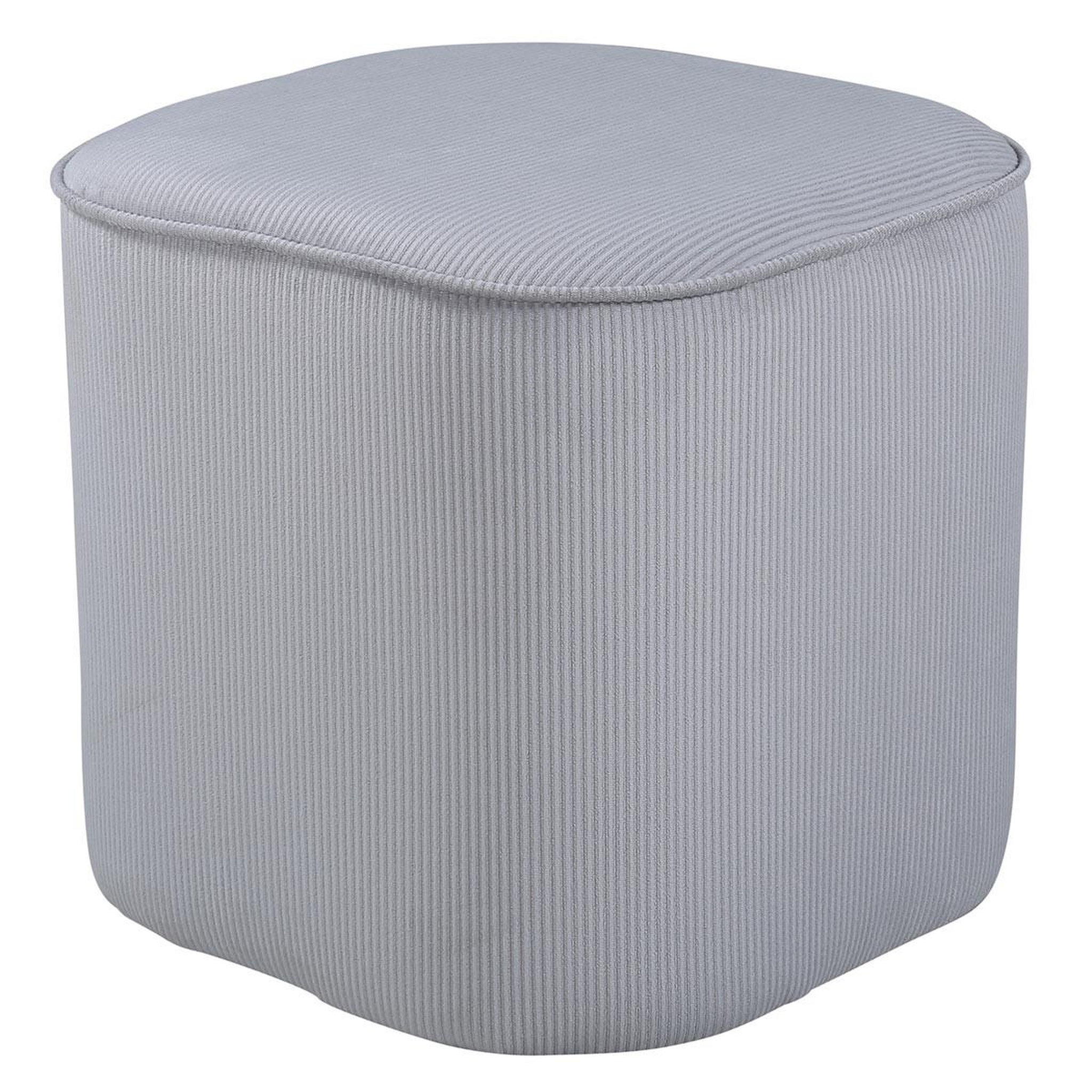 Paris Prix Pouf en velours côtelé  piff  44cm gris