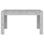Voir la diapositive 3 : VIDAXL Table de salle a manger Gris beton 140x74,5x76 cm Agglomere