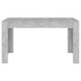 Voir la diapositive 3 : VIDAXL Table de salle a manger Gris beton 140x74,5x76 cm Agglomere