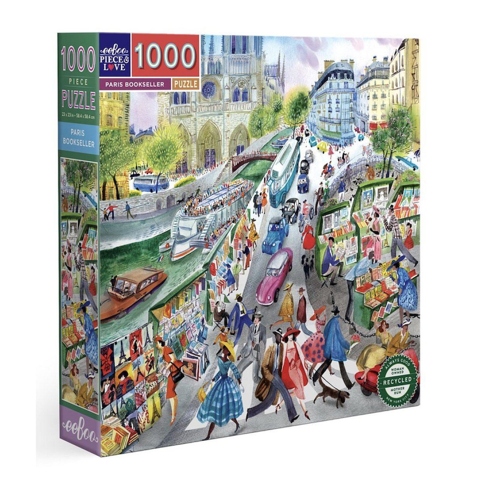 Eeboo Puzzle - paris bookseller 1000 pieces