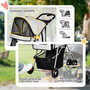 Voir la diapositive 6 : PAWHUT Poussette buggy pour chiens 75L x 46l x 94H cm pliable imperméable tissu 600D Oxford 4 roues gris