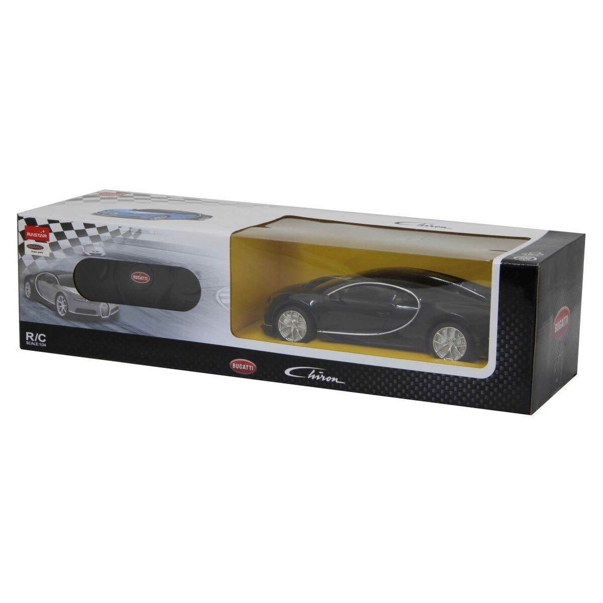 Voir la diapositive 2 : Jamara Voiture télécommandée bugatti chiron 1:24 noir 2,4ghz