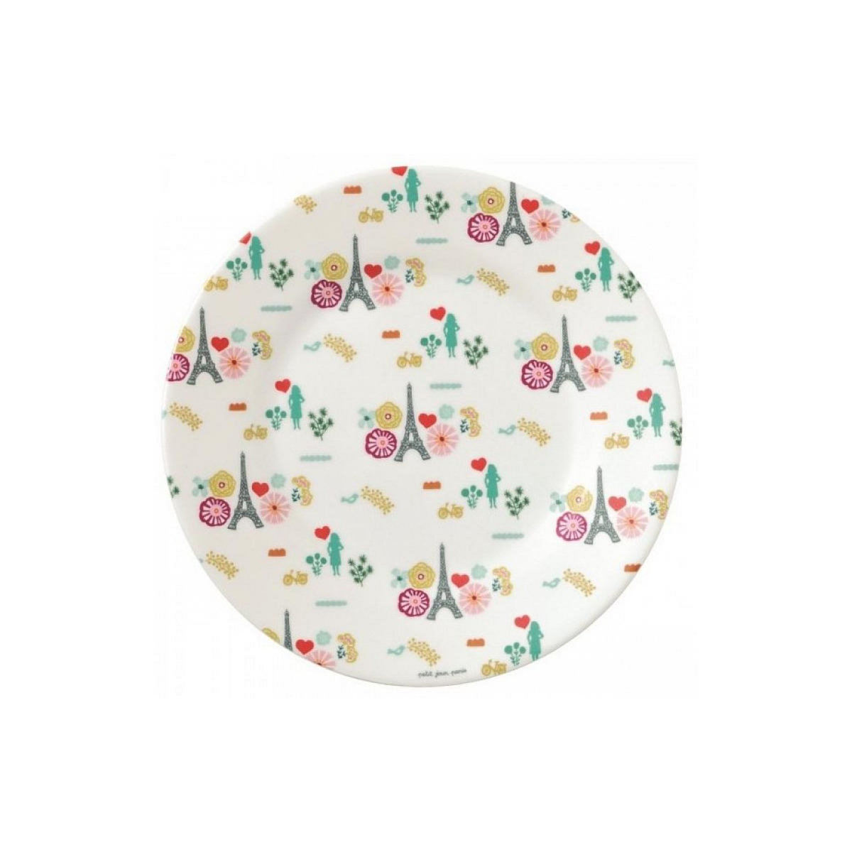 Petit Jour assiette dessert motifs fleurs tour eiffel le paris d emilie
