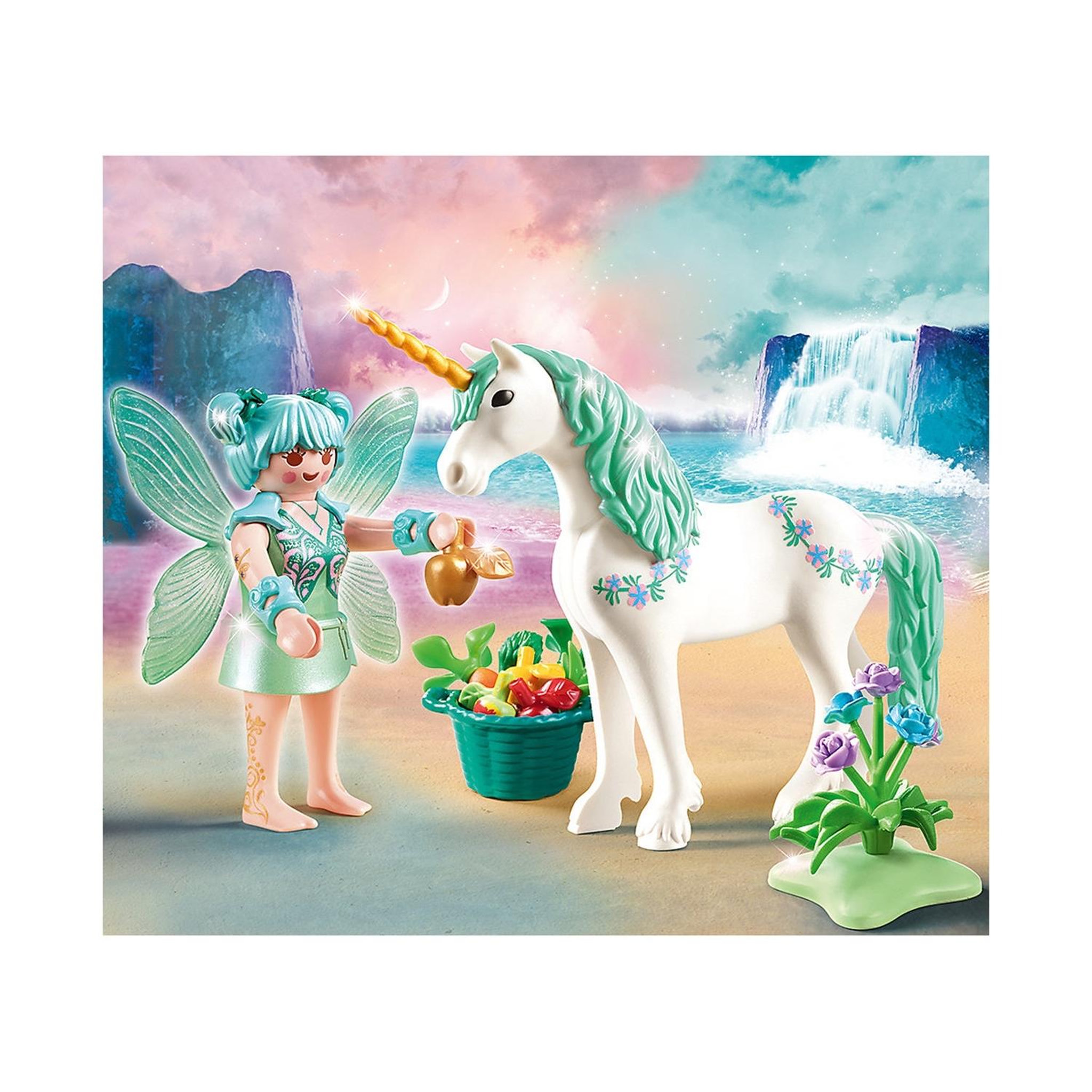 Voir la diapositive 2 : PLAYMOBIL Fairies Licorne avec fée de nourriture