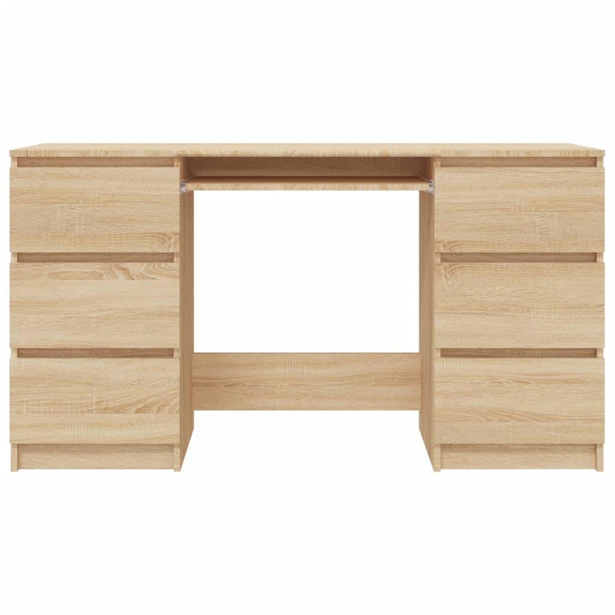 Voir la diapositive 4 : VIDAXL Bureau Chene sonoma 140x50x77 cm Bois d'ingenierie