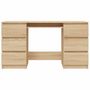 Voir la diapositive 4 : VIDAXL Bureau Chene sonoma 140x50x77 cm Bois d'ingenierie