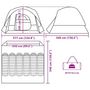 Voir la diapositive 6 : VIDAXL Tente familiale cabine 6 personnes tissu occultant impermeable
