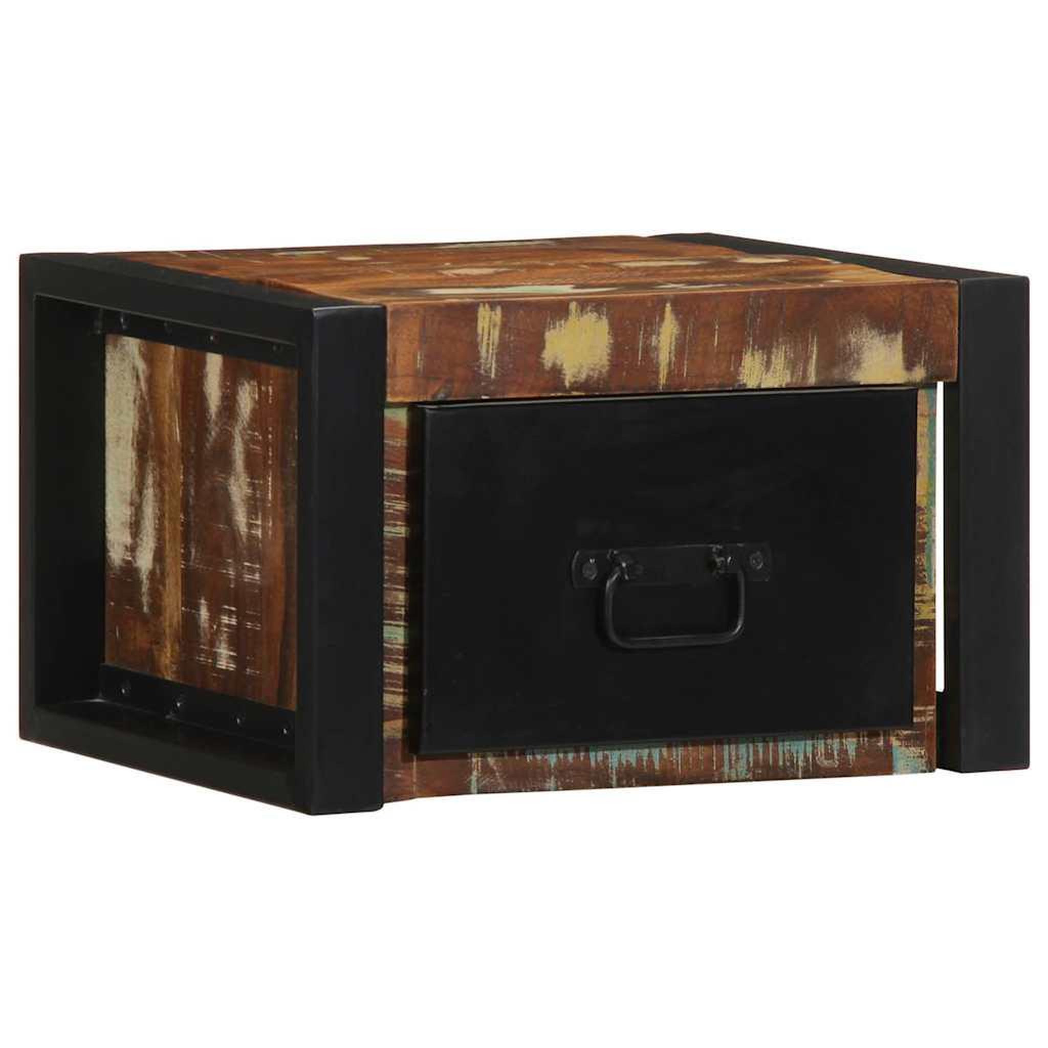 Voir la diapositive 4 : VIDAXL Table de chevet multicolore 40x35x25 cm bois de recuperation