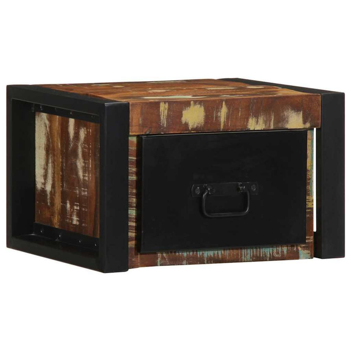 VIDAXL Table de chevet multicolore 40x35x25 cm bois de recuperation